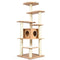 7-Layer Wooden Cat Tree Tall Cat Tower with Sisal Posts and Condo
