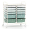 12 Storage Drawer Organizer Bins Rolling Cart
