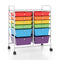 12 Storage Drawer Organizer Bins Rolling Cart