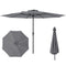 12 Feet Patio Umbrella with Crank Handle and 8 Sturdy Ribs