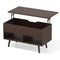 31.5 Inch Lift-Top Coffee Table with Hidden Storage and 2 Open Shelves