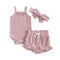 Children's Summer Waffle Suspender Bow Set