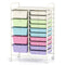 15-Drawer Utility Rolling Cart with Drawers Multi-Use Storage-Icecream Multicolor