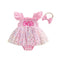 Girls And Infants Mesh Romper With A Tulle Skirt And Bow