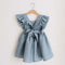 Strap Skirt Girls Dress Cotton And Linen Skirt