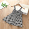 Sling Skirt Little Virgin Baby Cartoon Cute Sleeveless Dress Polka Dot Western Children's Skirt