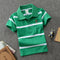 CUHK Children's T-shirt Cotton Striped Lapel Polo Shirt