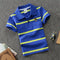 CUHK Children's T-shirt Cotton Striped Lapel Polo Shirt