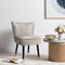 Set of 2 Upholstered Modern Leisure Club Chairs with Solid Wood Legs