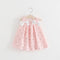 Solid color bow bow floral print halter skirt