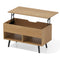 31.5 Inch Lift-Top Coffee Table with Hidden Storage and 2 Open Shelves