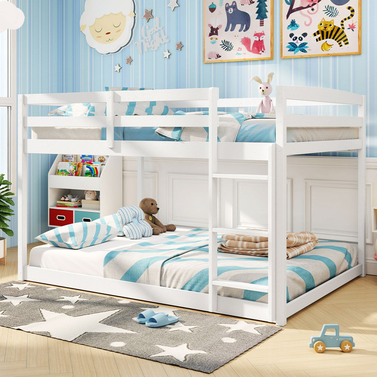 Low-to-ground wood bunk bed (Full)