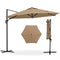 9 FT Cantilever Patio Umbrella with Vented Top and Sun-Protective Canopy