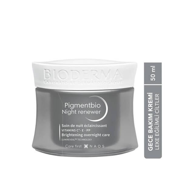 Bioderma Pigmentbio Night Renewer - Anti-Aging Night Care Cream for Sensitive Skin with Brightening & Firming Benefits