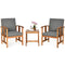 3PC Solid Wood Outdoor Patio Sofa Furniture Set