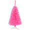 36 Inch Unlit Artificial Christmas Mini Tree with Plastic Stand-Green