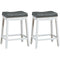 Set of 2 24-Inch Height Backless Counter Stool with Footrest