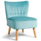 Armless Accent Chair Tufted Velvet Leisure Chair