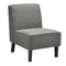 Modern Armless Accent Sofa Chair with Rubber Wood Legs