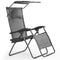 Folding Recliner Lounge Chair with Shade Canopy Cup Holder