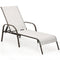 Adjustable Patio Chaise Folding Lounge Chair with Backrest