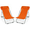 Portable Beach Chair Set of 2 with Headrest