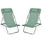 Portable Beach Chair Set of 2 with Headrest