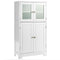 Bathroom Floor Storage Locker Kitchen Cabinet with Doors and Adjustable Shelf