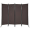 4-Panel Room Divider with Steel Frame