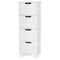 Free-Standing Side Storage Organizer with 4 Drawers