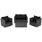 4 Pieces Patio Rattan Conversation Set with Cushions and Coffee Table-Black