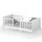 2-in-1 Convertible Kids Wooden Bedroom Furniture with Guardrails