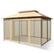 10 Feet x 13 Feet Tent Canopy Shelter with Removable Netting Sidewall