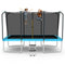 8 x 14 Feet Rectangular Recreational Trampoline with Safety Enclosure Net and Ladder