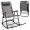 Outdoor Patio Camping Lightweight Folding Rocking Chair with Footrest