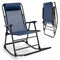 Outdoor Patio Camping Lightweight Folding Rocking Chair with Footrest
