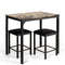 3 Piece Counter Height Dining Set Faux Marble Table