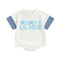 Father's Day Mother's Day Letter Multicolor Printing Short Sleeve Rompers Romper