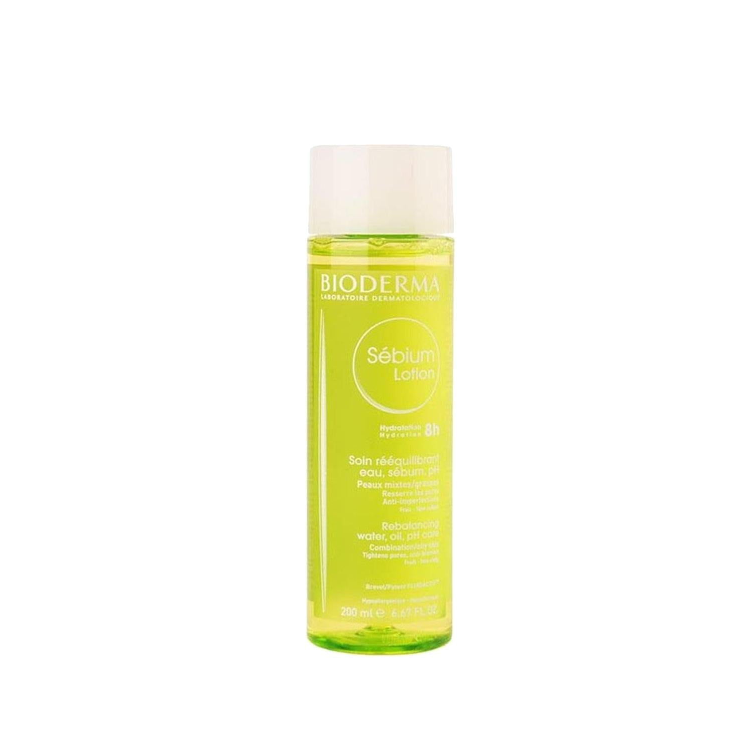 Bioderma Sebium Lotion: Gentle Facial Toner for Oily & Acne-Prone Skin - Purifying, pH Balancing, and Blemish Reducing (6.76 fl oz)