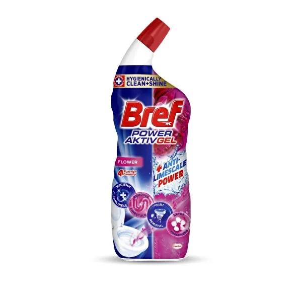 Bref Toilet Bowl Cleaner: Power Gel for Stain & Limescale Removal - Long-Lasting Floral Scent - Hygienic Bathroom Cleaning