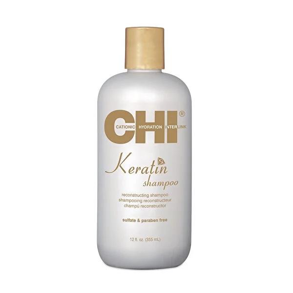 CHI Keratin Reconstructing Shampoo: Repair Damaged Hair & Prevent Breakage with Natural Keratin, Gentle Cleansing, and Enhanced Shine - 12 fl oz