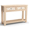 2-Tier Console Table with Drawers and Open Storage Shelf