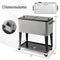 Portable Patio Cooler with Bottom Storage Shelf and Bottle Opener