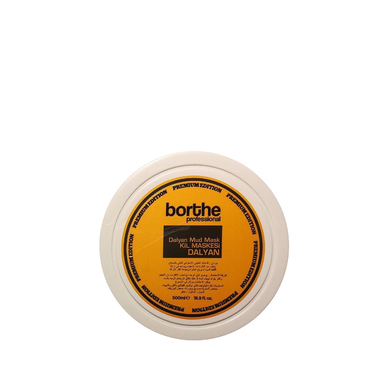 Borthe Professional Dalyan Mud Mask - Natural Deep Cleansing & Nourishing Skincare - 500ml
