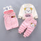 Children's thick three-piece suit