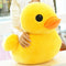 Small yellow duck plush toy