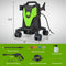 2400 PSI Electric Pressure Washer with 4 Universal Wheels