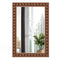 24 x 36 Inches Rustic Wall Mirror with Solid Wood Frame for Living Room Bedroom