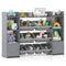 56 inch Large Toy Storage Organizer with 8 Removable Bins and Bookshelf
