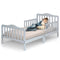 Classic Design Kids Wood Toddler Bed Frame with Two Side Safety Guardrails